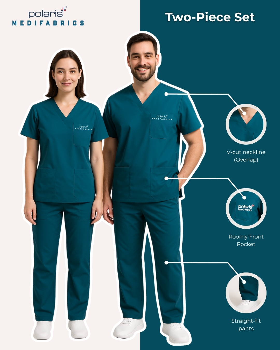 Teal-Blue Scrub Set